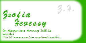 zsofia hevessy business card