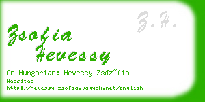 zsofia hevessy business card